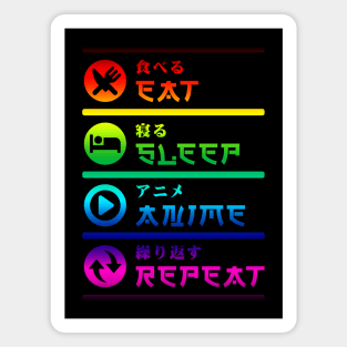 EAT SLEEP ANIME REPEAT Magnet